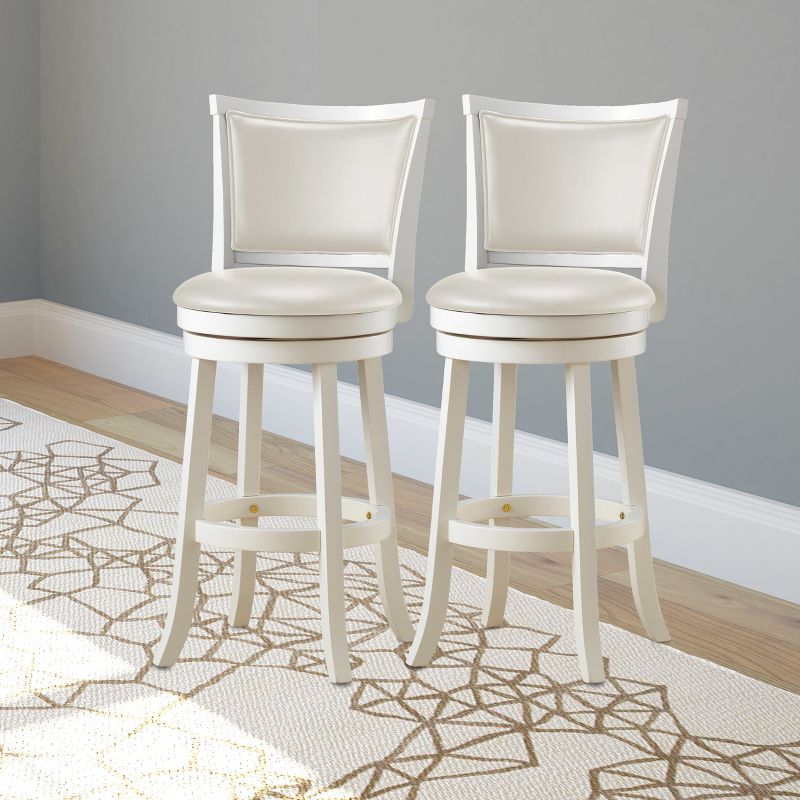 Set of 2 Counter Height Barstools White - CorLiving