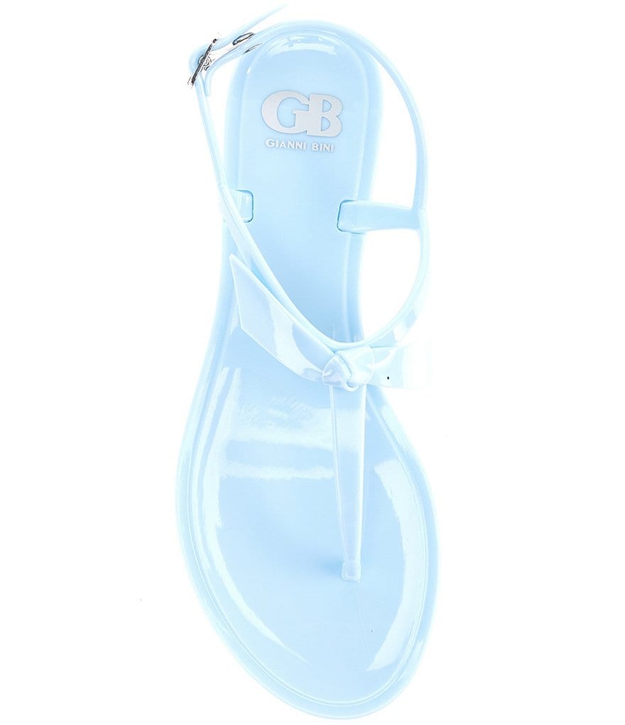 GB Ob-Sessed Bow Detail Jelly T-Strap Sandals