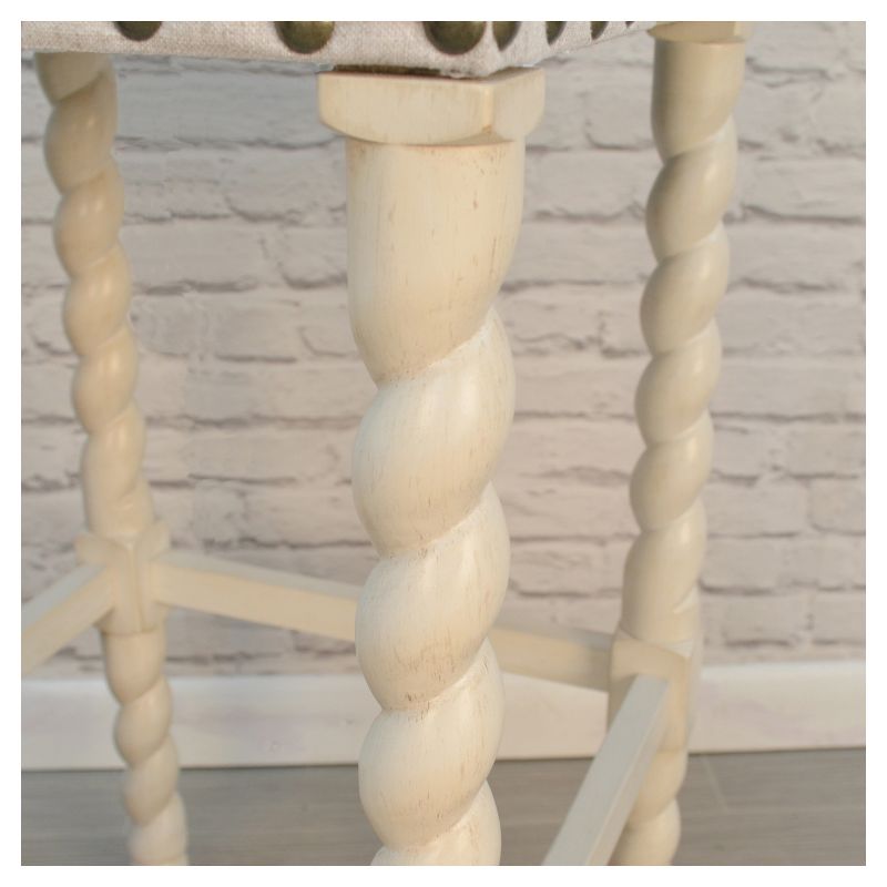 30" Cadmus Barstool Vintage White/Cream - Carolina Chair and Table