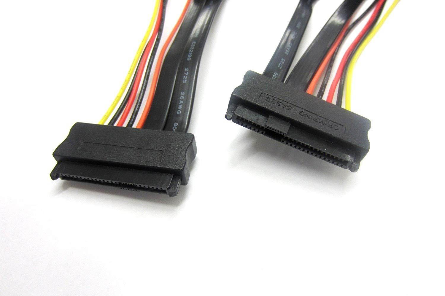 SAS 29 Pin Female to SAS 29 Pin Female 20 Inch Cable