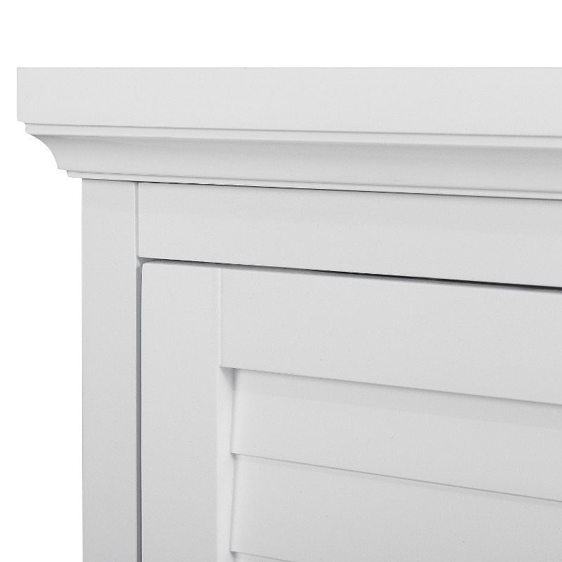 Slone 2 Door Shuttered Wall Cabinet - White - Elegant Home Fashion