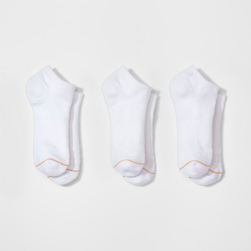 All Pro Women's 3pk Coolmax No Show Socks - White