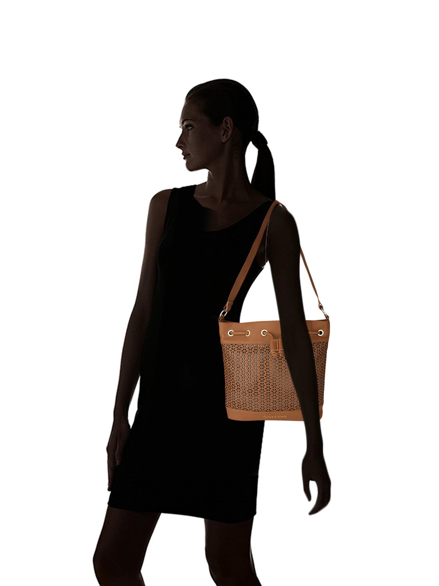 Tohl Avon Black Solid Medium Handbag