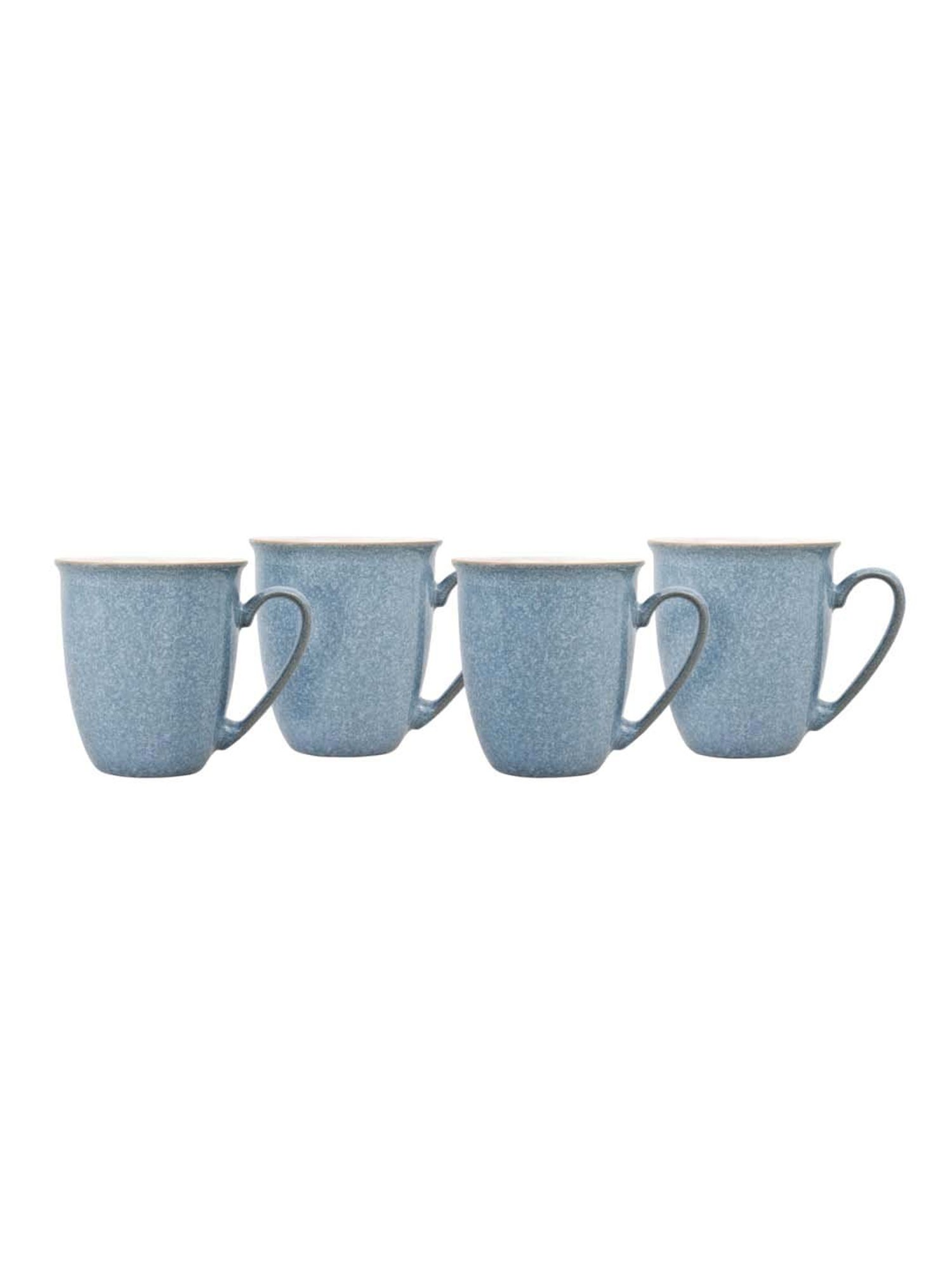 Denby Elements Blue Stoneware Coffee Mug (.3 L)- Set of 4