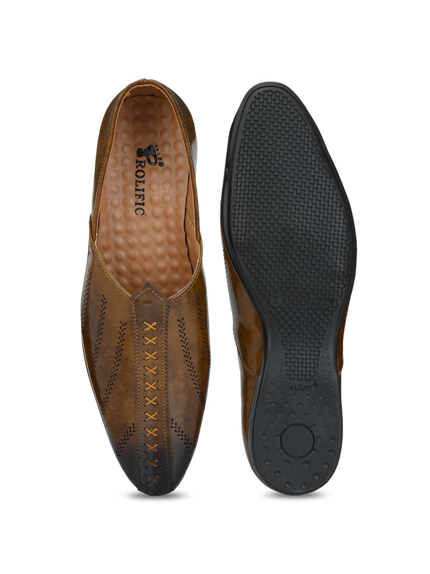 Prolific Tan Ethnic Slip-Ons