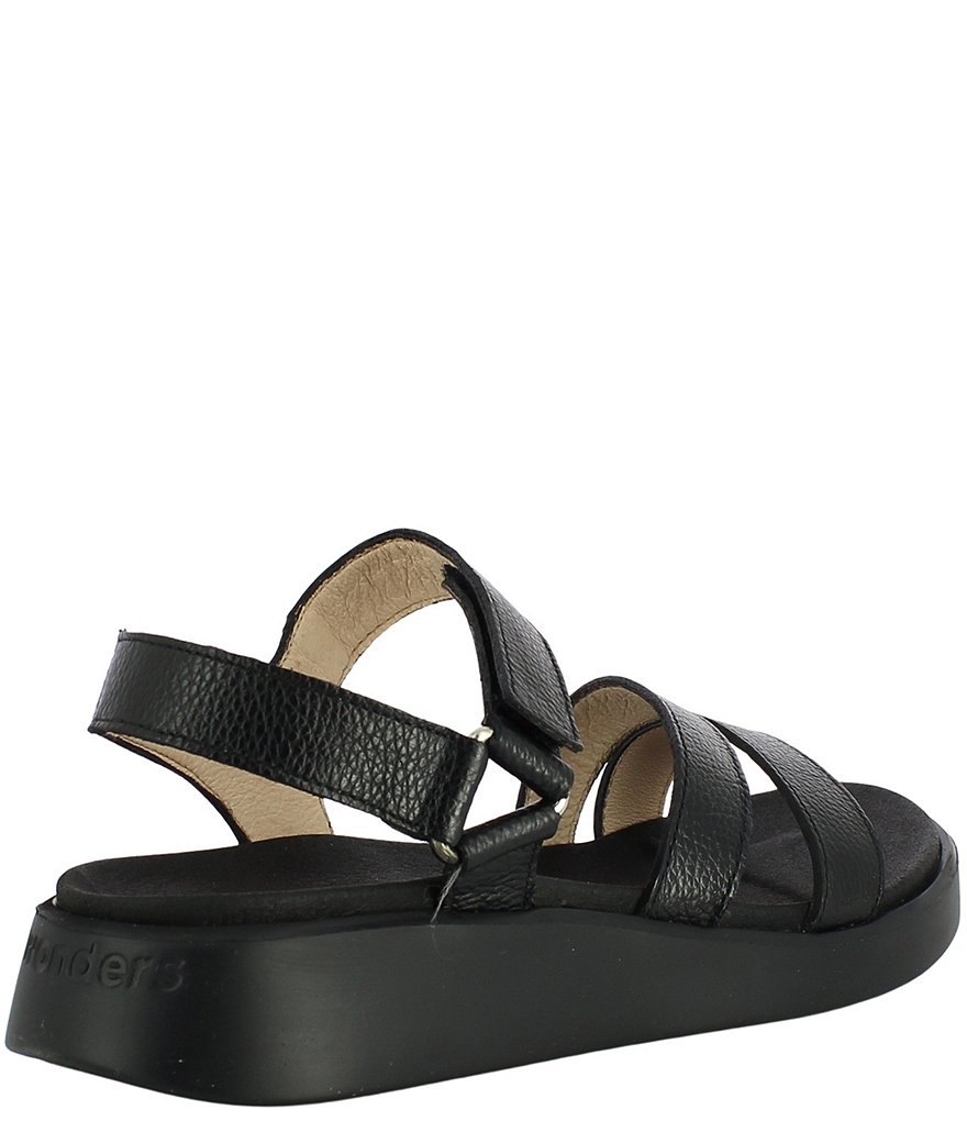 Wonders Peach Leather Lightweight Wedge Sandals