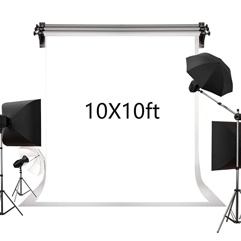 3&times;3m Solid White Backdrop Portrait Photography Background for Photography Studio Children and Headshots