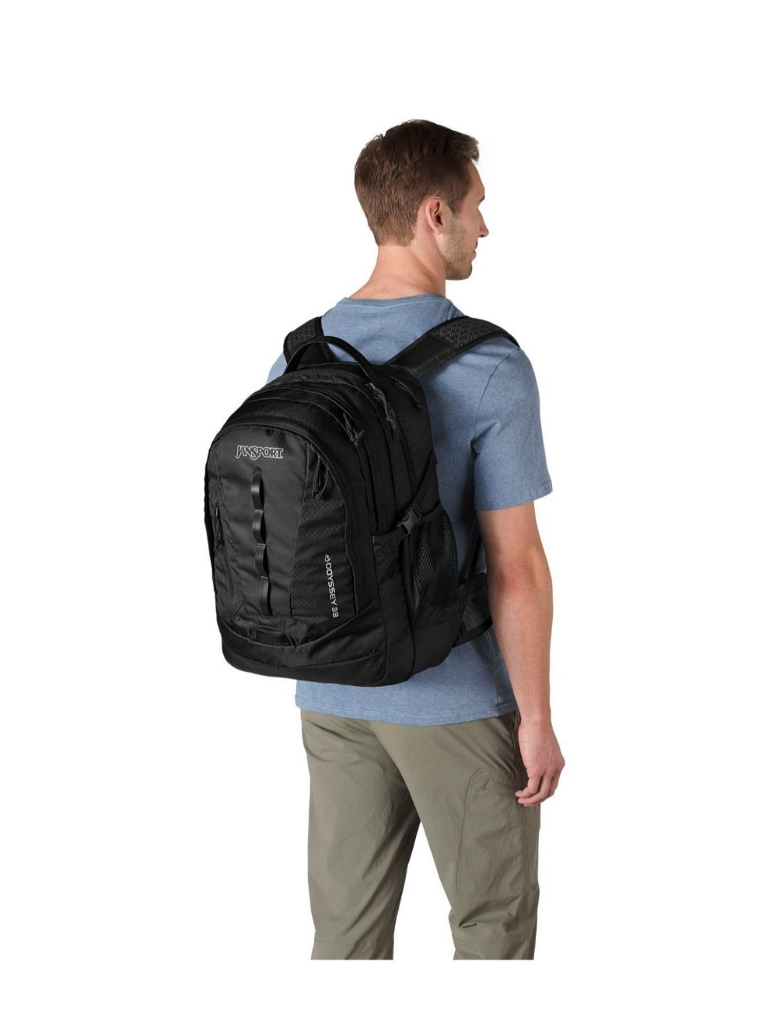 JanSport Odyssey Black Medium Backpack - 34 Ltrs