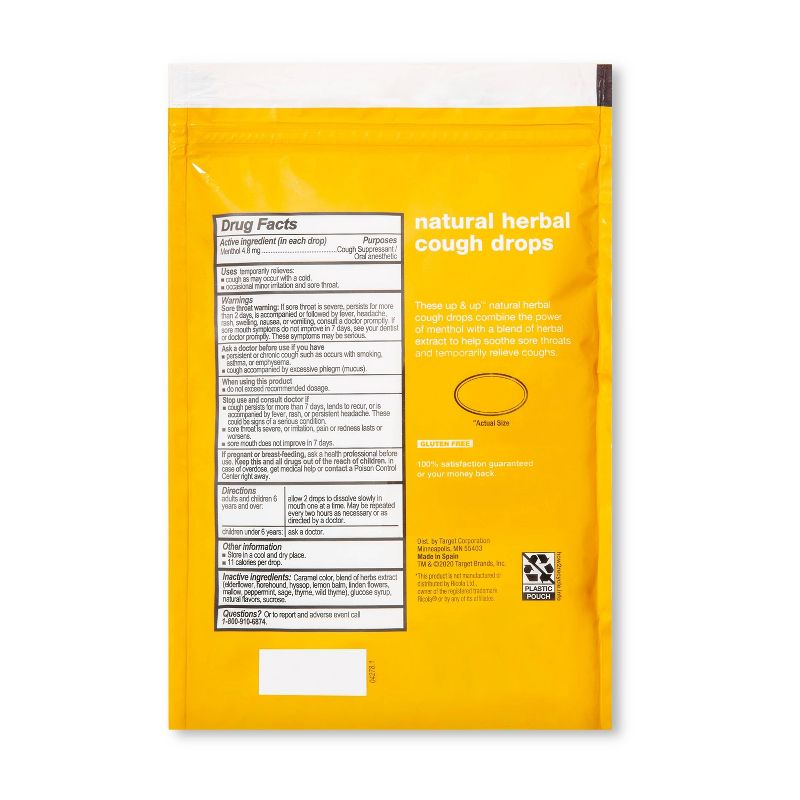Natural Herbal Cough Drops - 50ct - up & up™