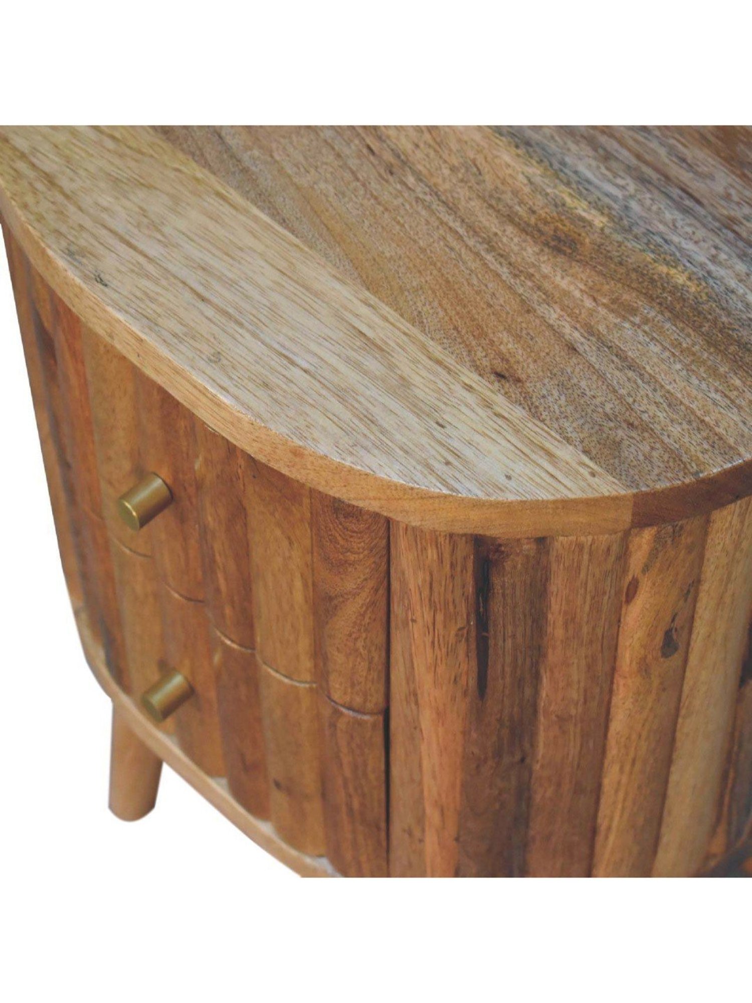 Ikiriya Avina Solid Dark Brown Wood End Table