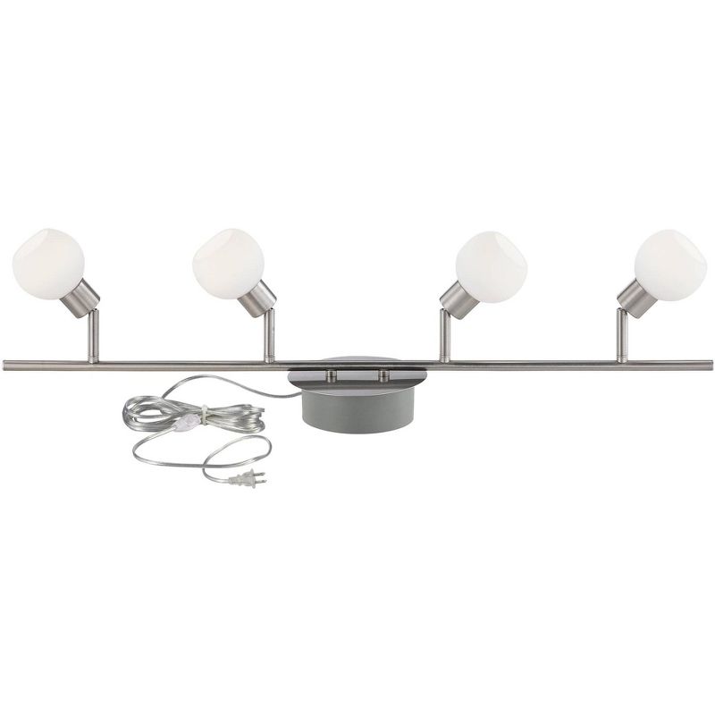 Pro Track&reg; Globe Nickel 4-Light LED Plug-In Track Fixture