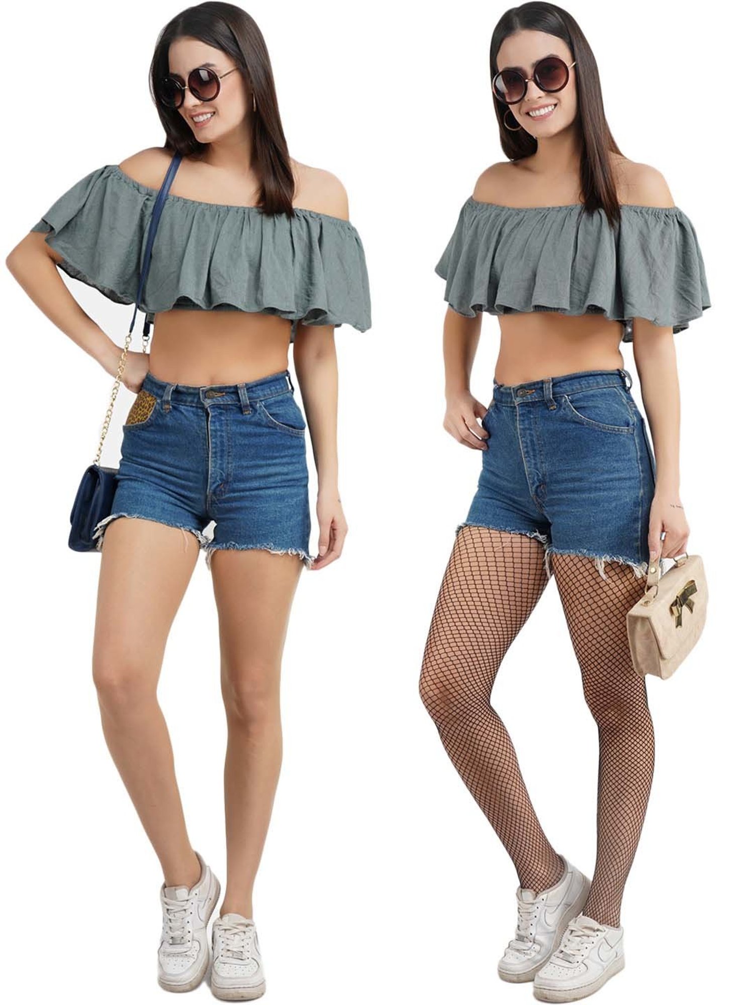 Secrets By ZeroKaata Beige & Black Embellished Pantyhose Stockings - Pack Of 2