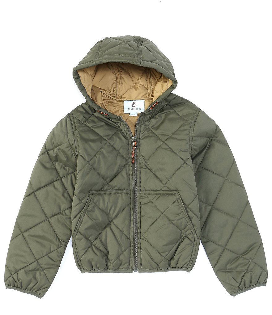 Class Club Big Boys 8-20 Hooded Quilted Jacket