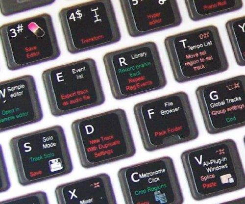 NEW LOGIC 8 STICKER FOR KEYBOARD ON BLACK BACKGROUND WORKS WITH APPLE