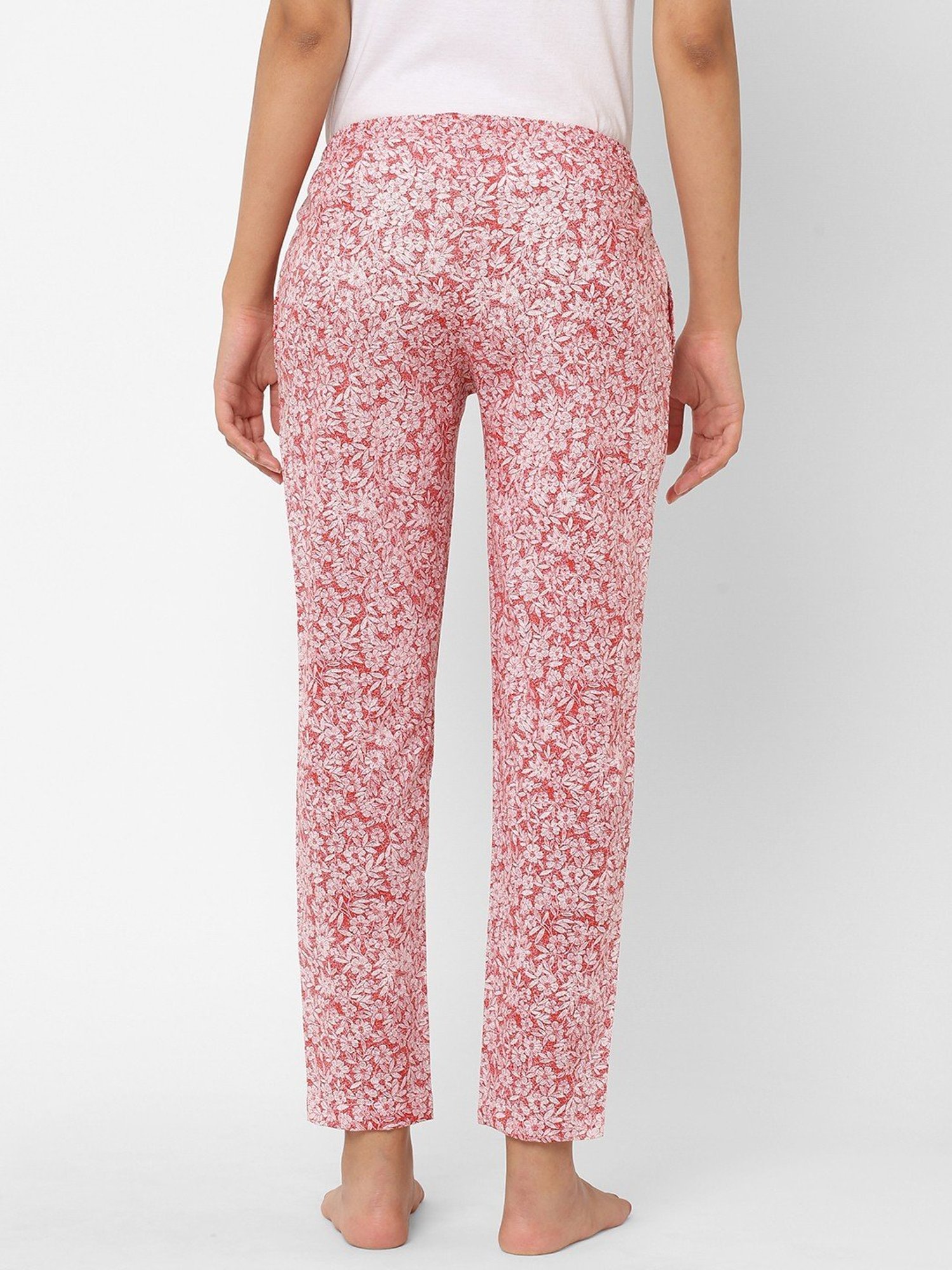 Urban Scottish Red Floral Print Lounge Pants