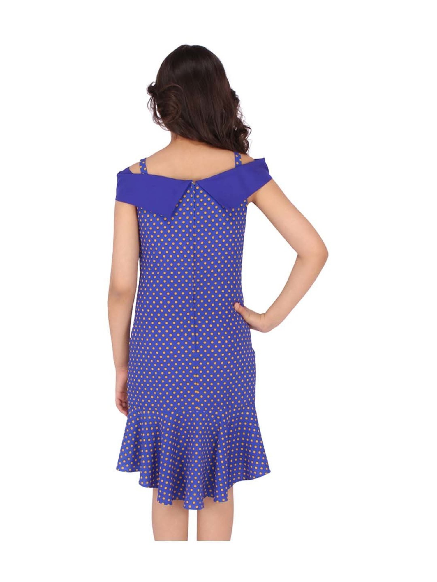 Cutecumber Kids Blue Printed Dress