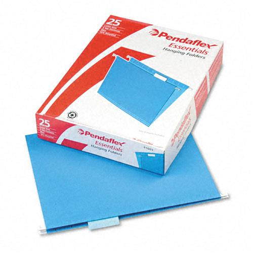 Essentials Colored Hanging Folders 1/5 Tab Letter Blue 25/Box