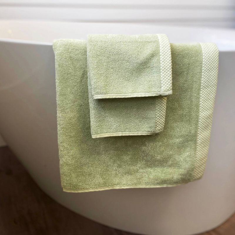 3pc Eco Melange Rayon from Bamboo Cotton Bath Towel Set Charcoal - BedVoyage