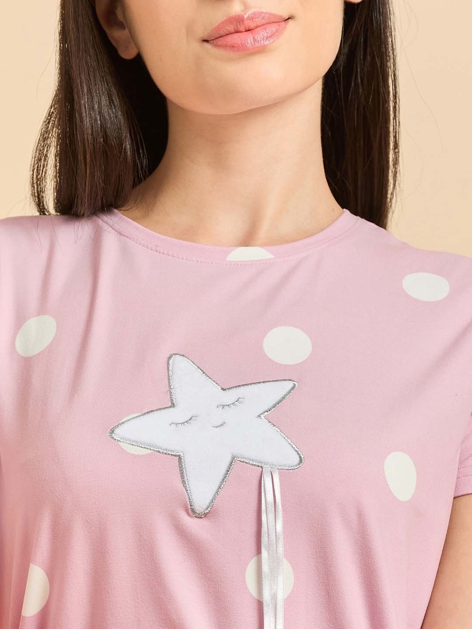 Sweet Dreams Pink Printed Top Pyjamas Set