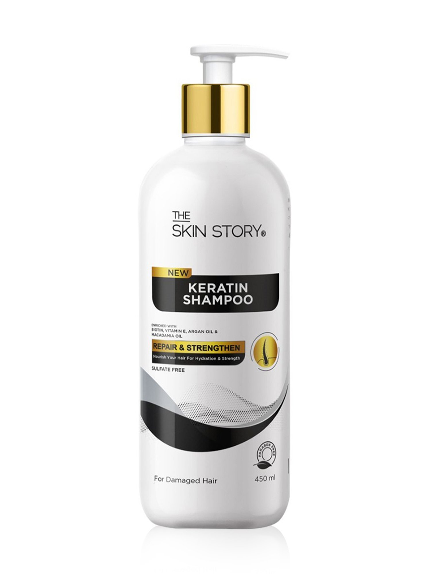 The Skin Story Argan Oil & Vitamin E Sulphate Free Keratin Shampoo - 450 ml