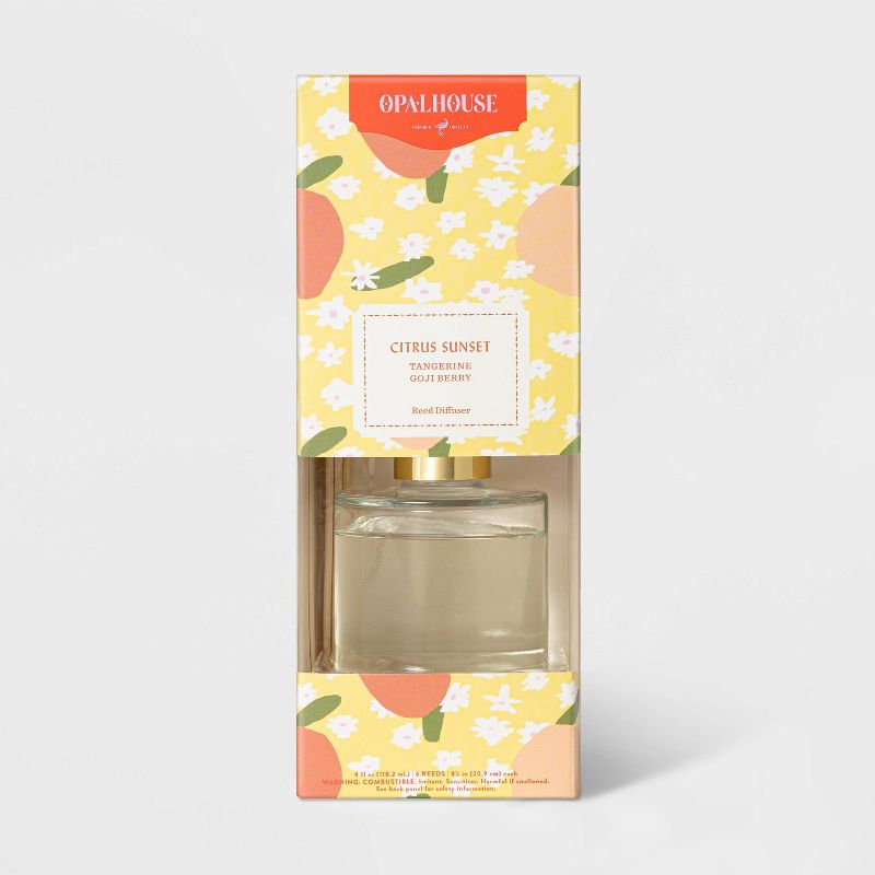 118.3ml Boxed Citrus Sunset Reed Diffuser Set - Opalhouse™