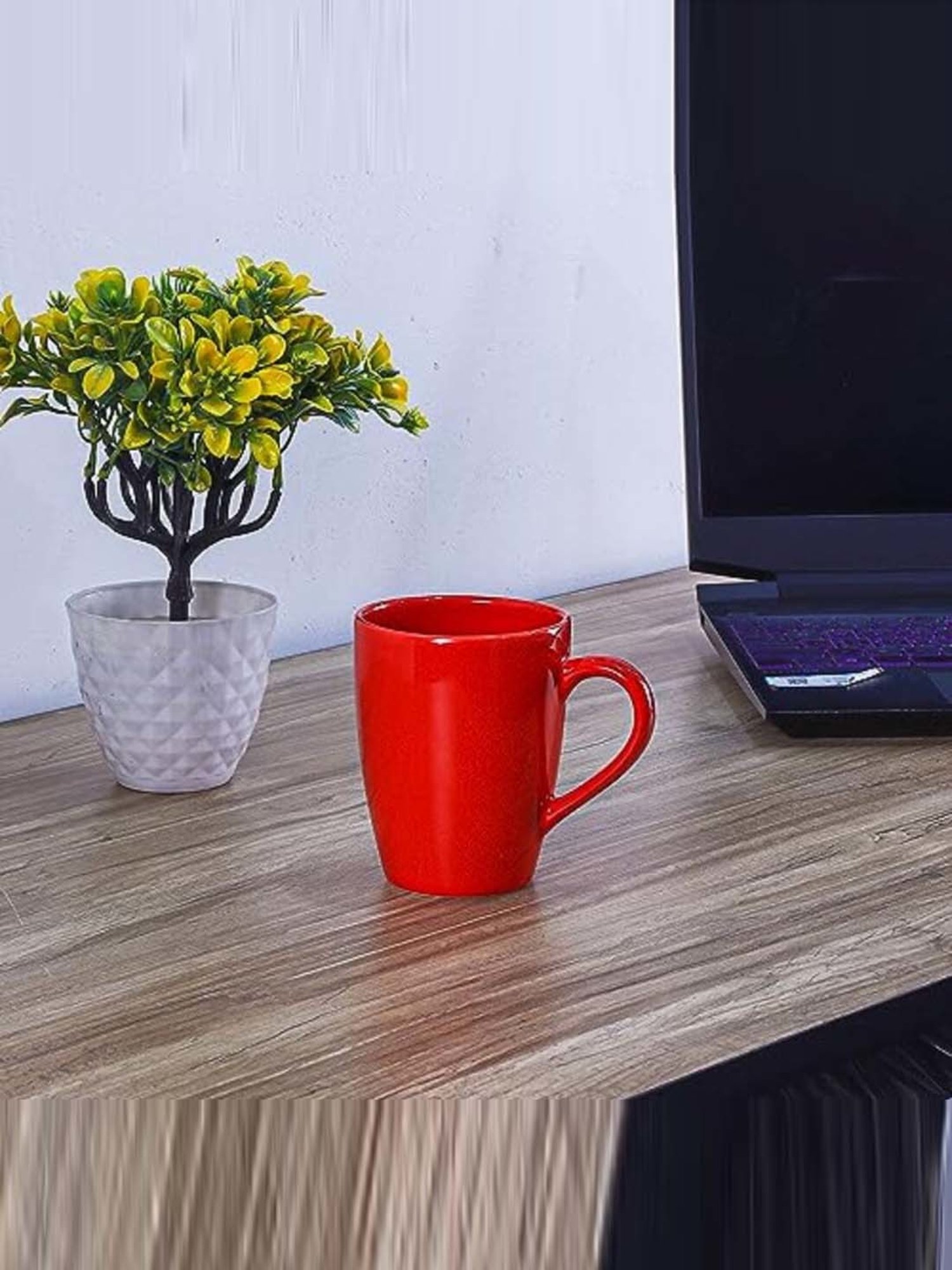 Femora Multicolor Ceramic Coffee Mugs (0.36 L) - Set of 4