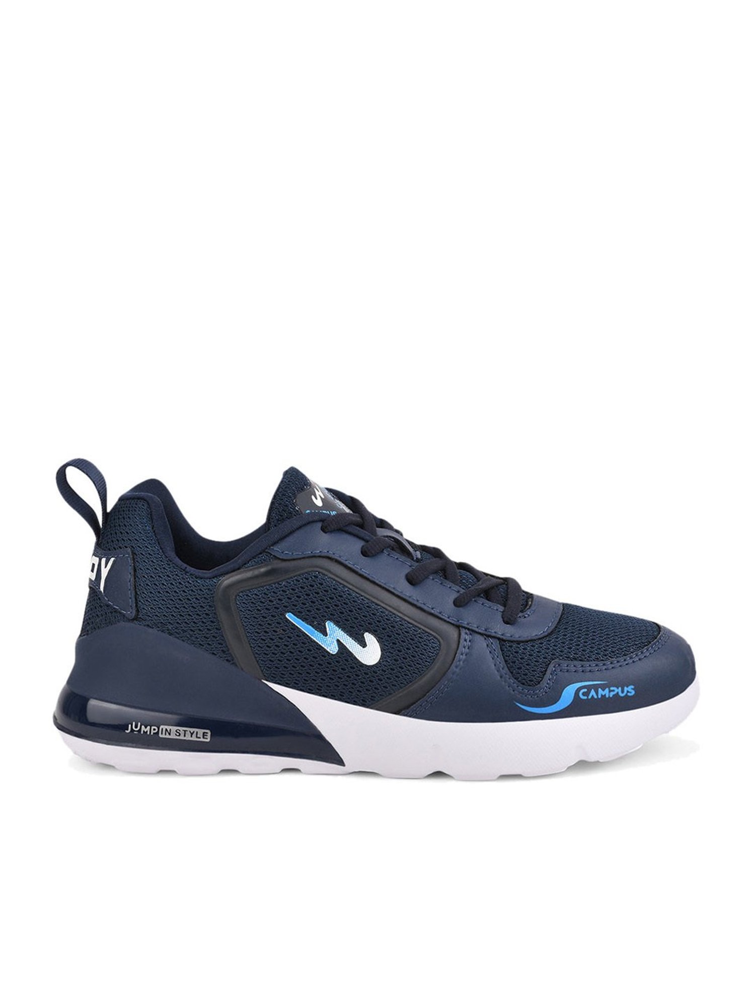 Campus Kids TIM-CH Navy & White Running Shoes