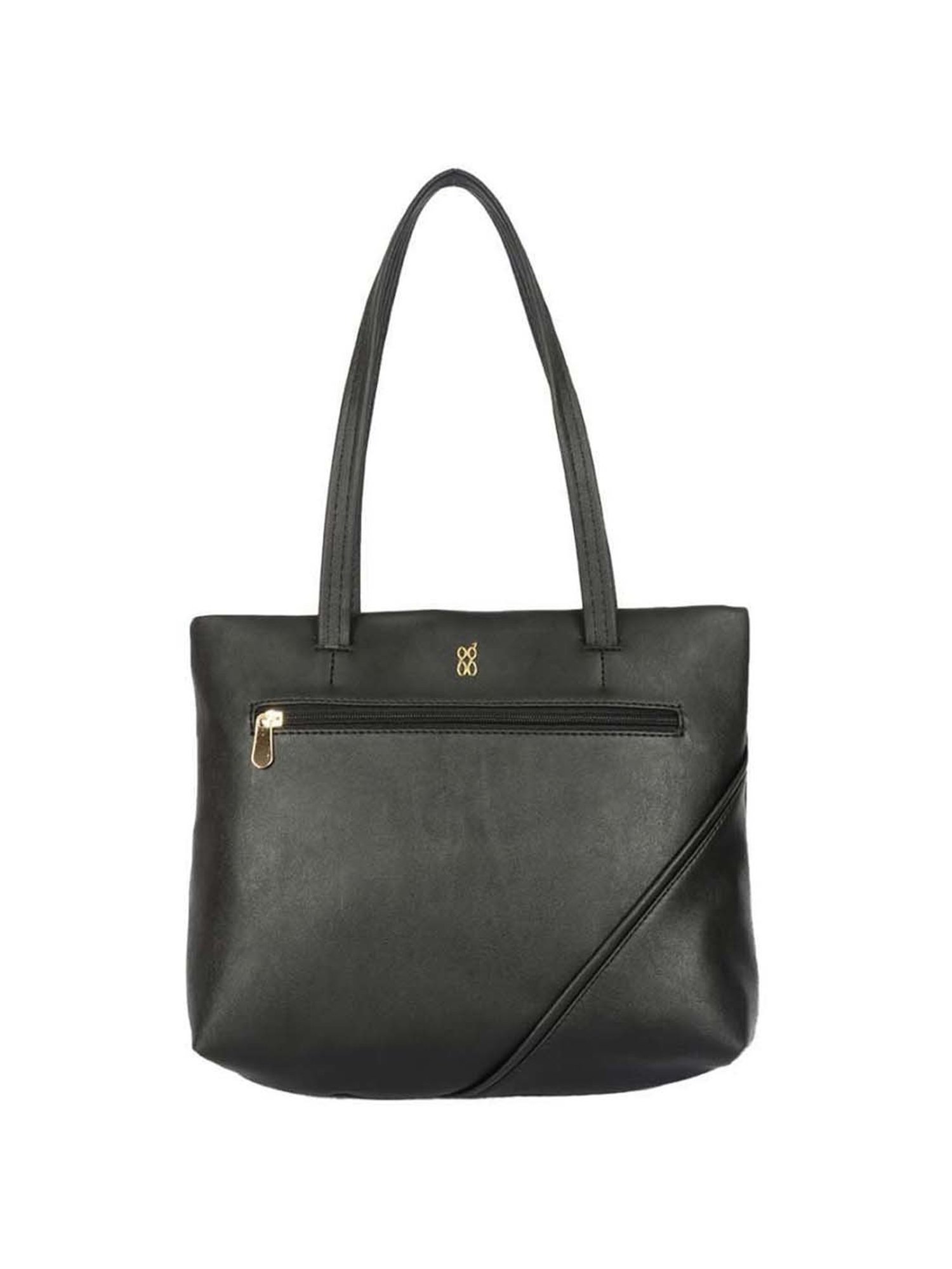 Baggit Black Solid Medium Tote Handbag