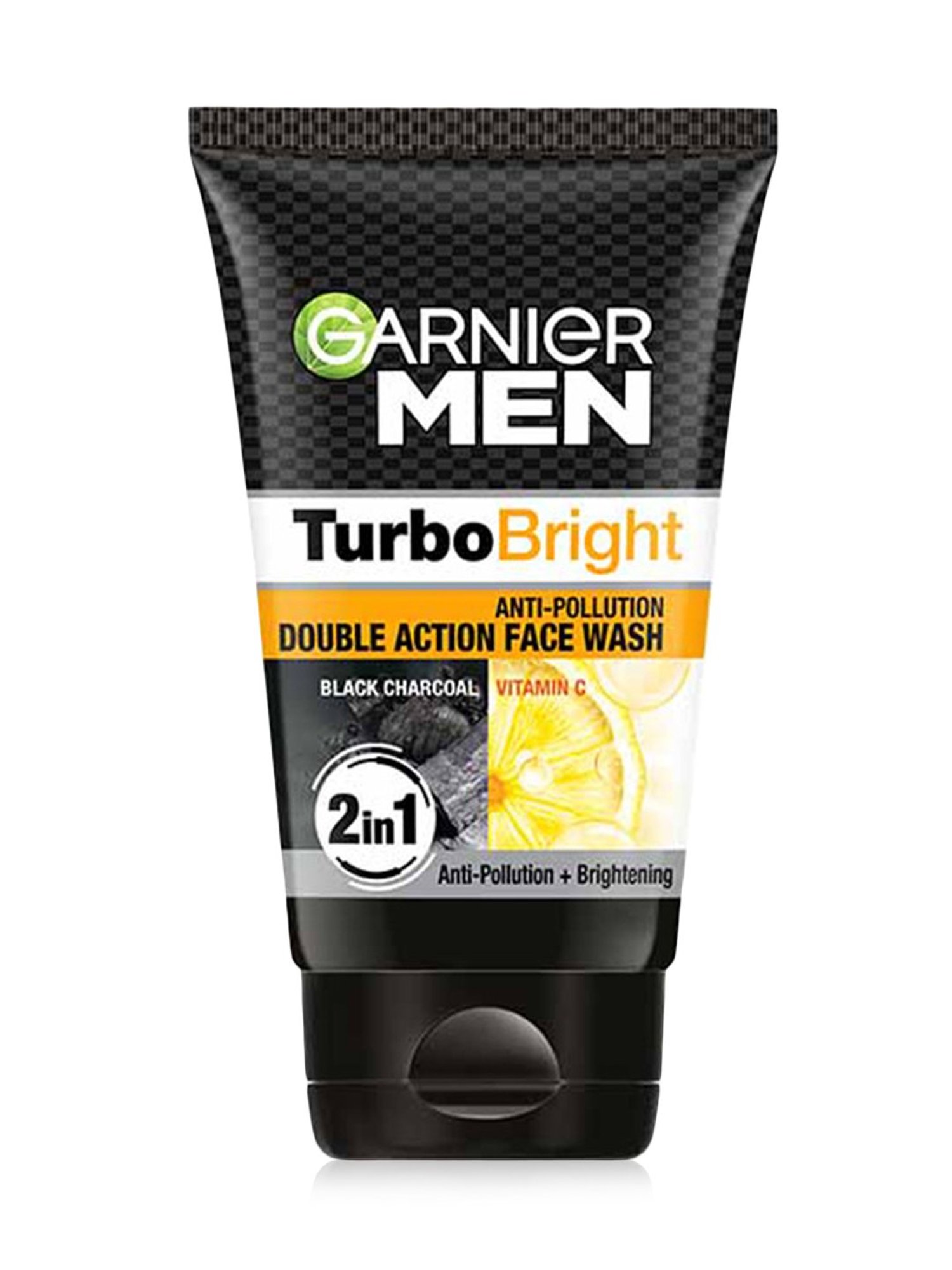 Garnier Men Turbo Bright Anti-Pollution Double Action Face Wash - 100 gm
