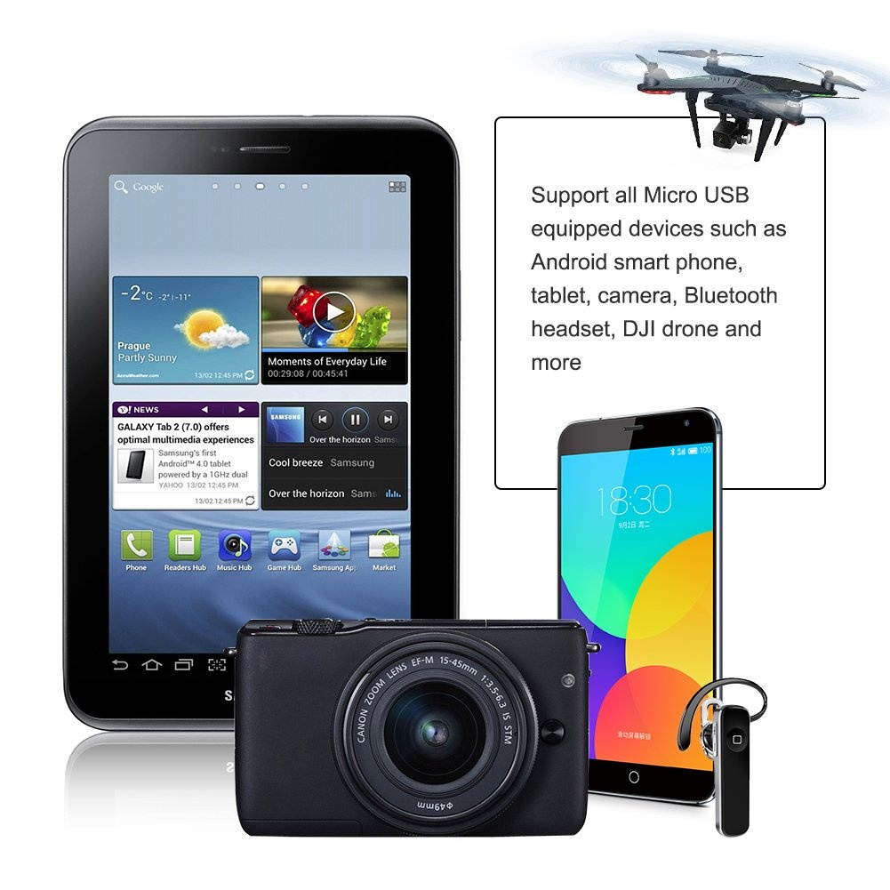 CableCreation Micro USB to Micro USB Cable, (0.56ft to 5ft) Coiled Micro USB OTG Cable with Gold Plated Connector Aluminium Shell Compatible for Smart Phones, Tablets, DJI Remote and More, Black