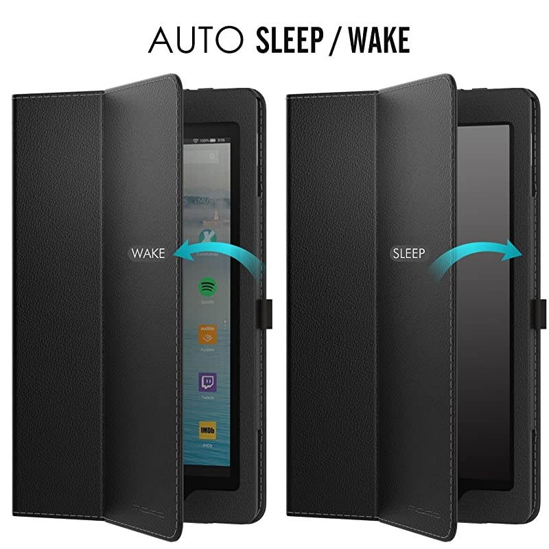 Case for AllNew  Fire HD 10 Tablet 7th Generation and 9th Generation 2017 and 2019 Release Slim Folding Stand Cover with Auto WakeSleep for 101 Inch Tablet Black