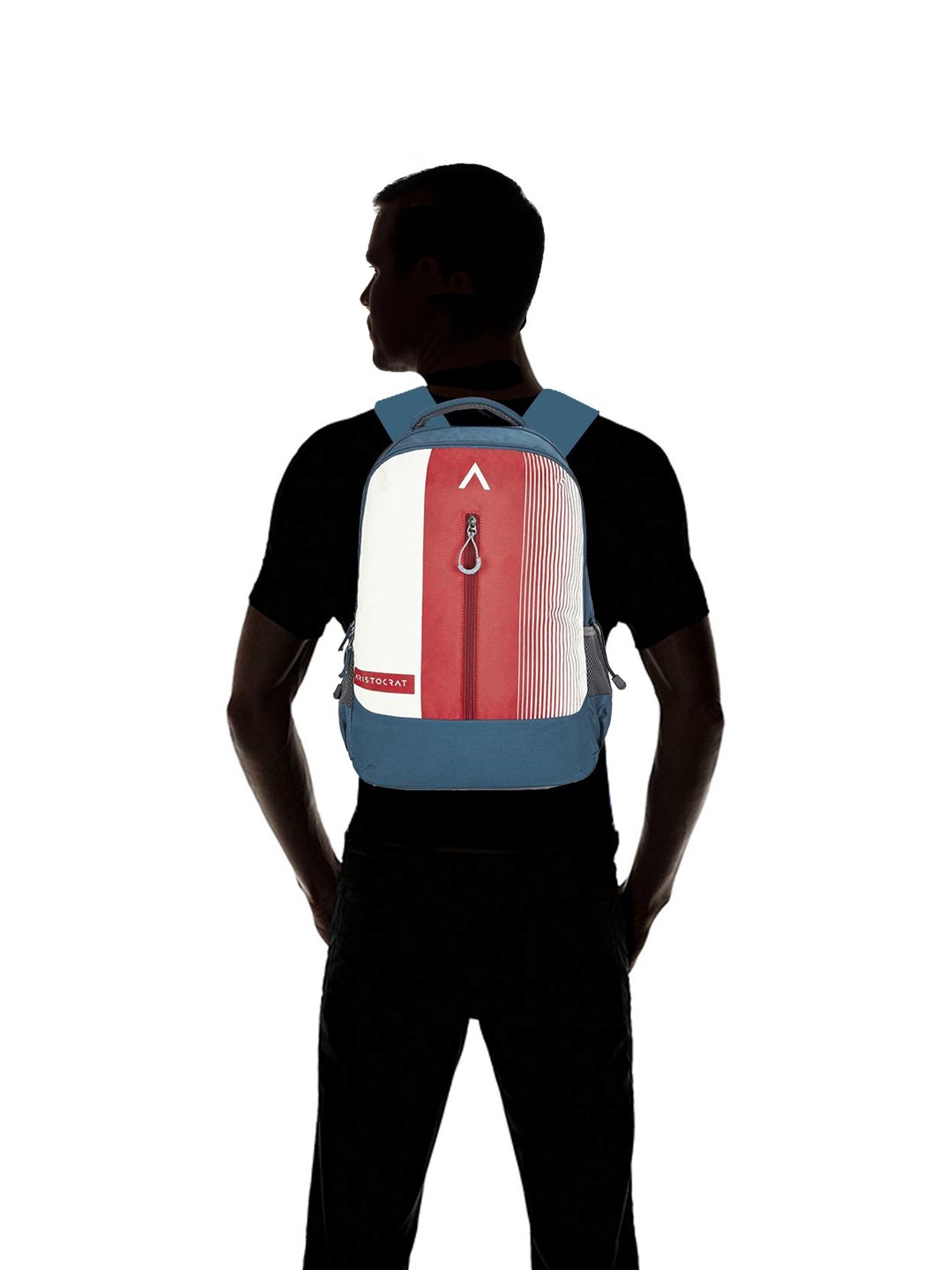 Aristocrat 31 Ltrs Red & Blue Medium Backpack