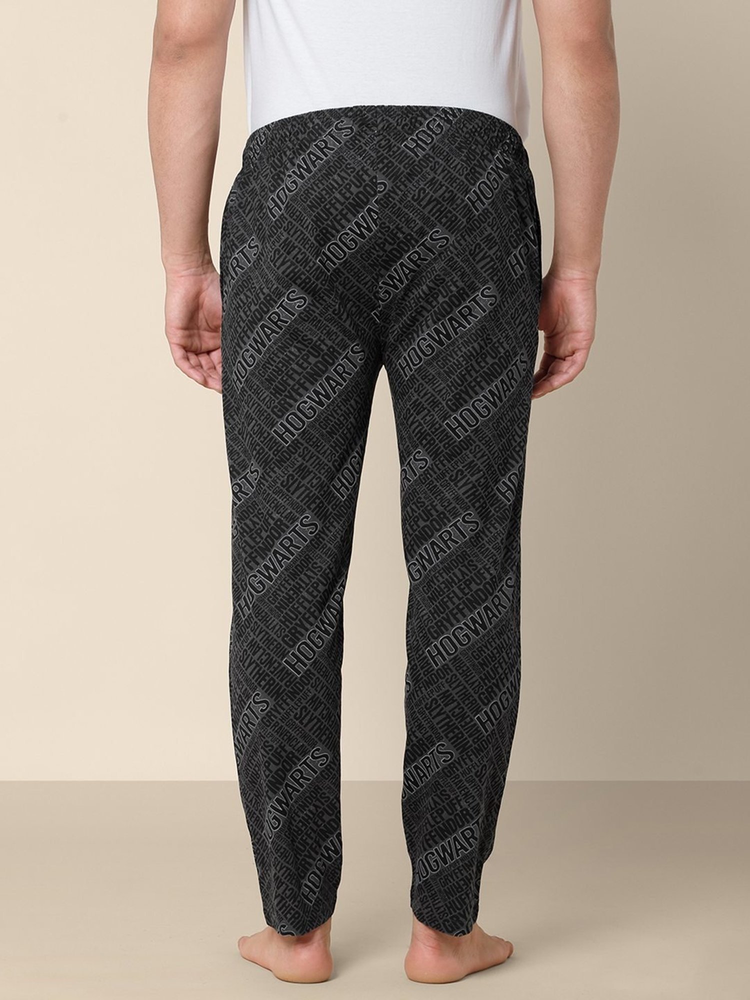 Free Authority Grey Cotton Regular Fit Harry Potter Printed Nightwear Pyjamas