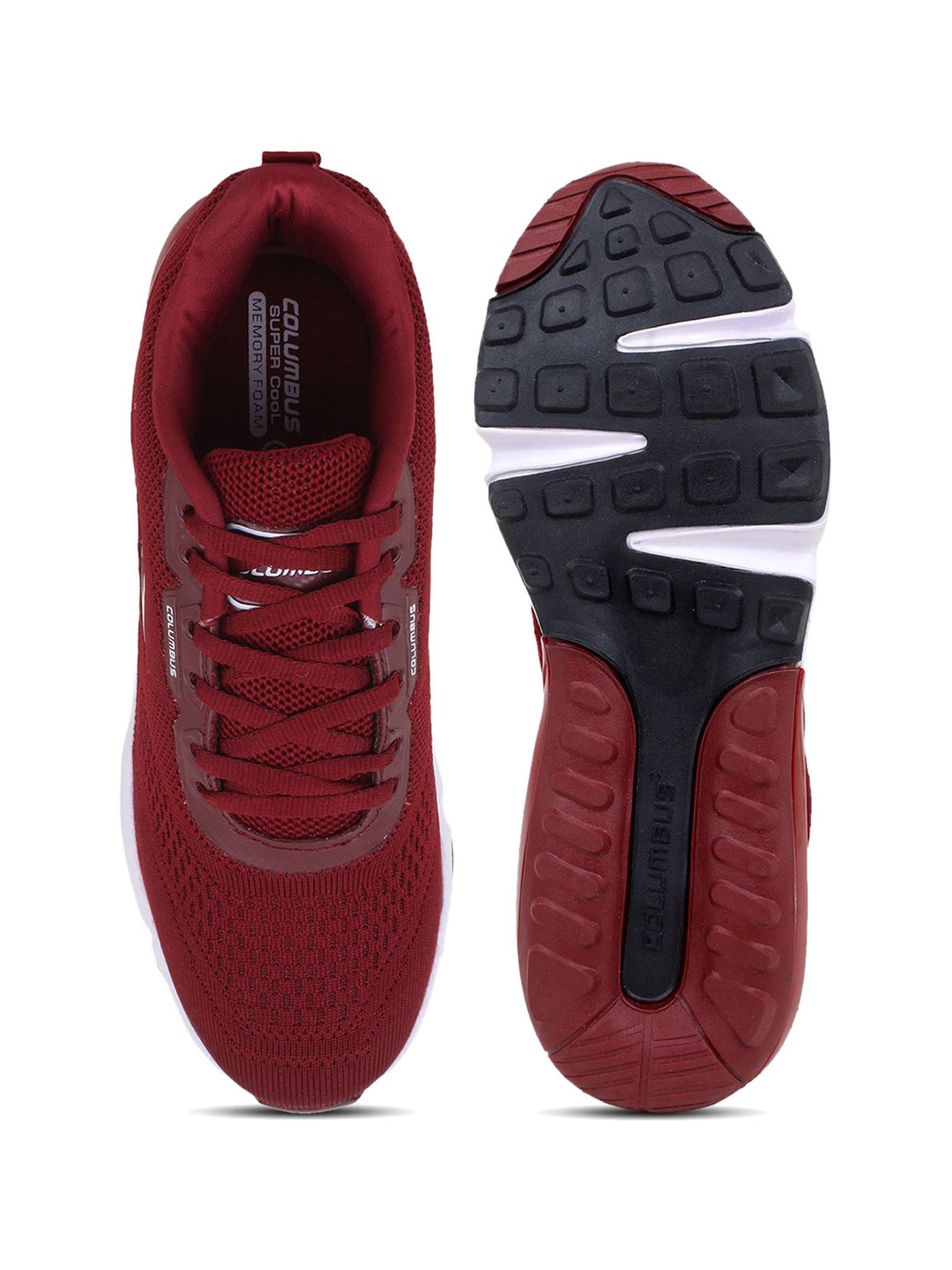 Columbus Men's Maroon Running Shoes