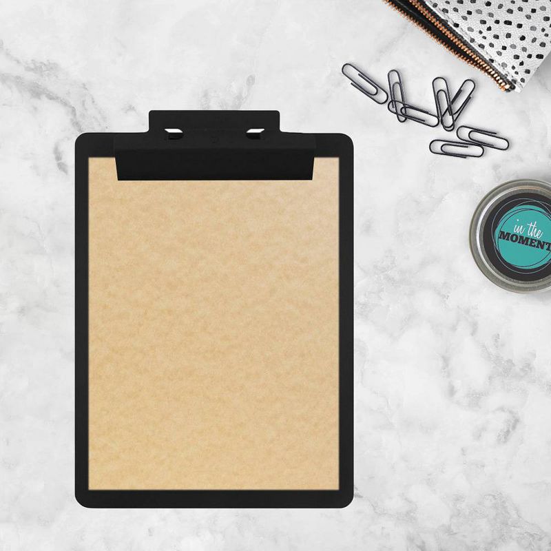 JAM Paper 9 1/2" x 12" Aluminum Premium Clipboard with Hinge - Black