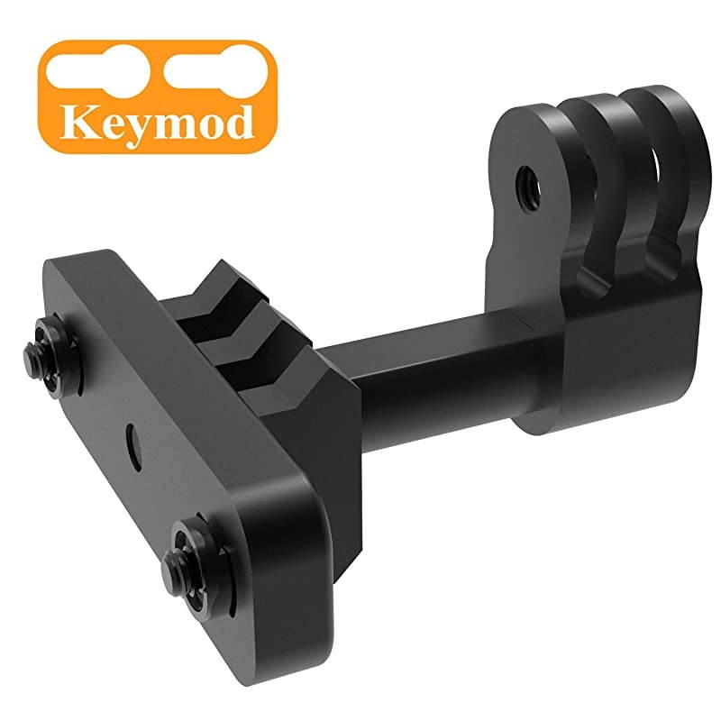 Keymod GoPro Mount 2 in 1 Side Gun Rail Mount for GoPro and Keymod Picatinny Rail 90 Degree Camera Mount for Keymod System