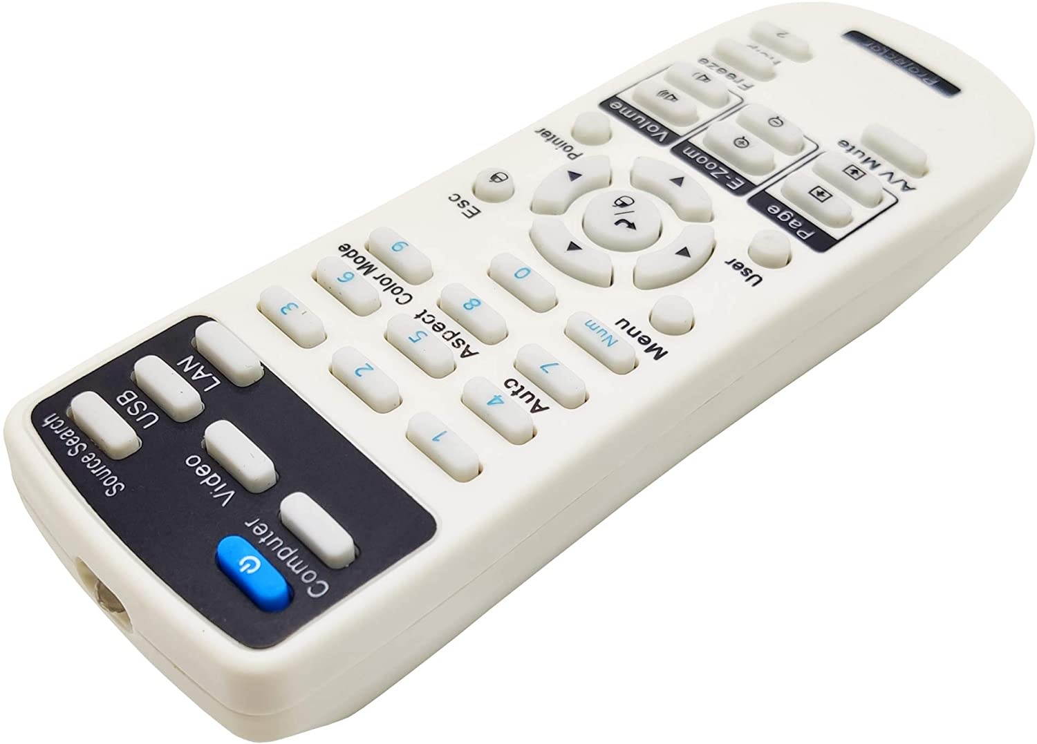 INTECHING 164880600 Projector Remote Control for Epson EX3240, EX5240, EX5250 Pro, EX7240 Pro, EX9200 Pro, VS240, VS340, VS345, PowerLite 1224/1264/ 1284/ S31+/ U32+, Home Cinema 640/ 740HD/ 1040