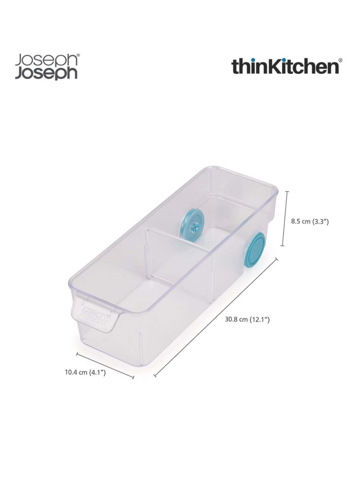 Joseph Joseph Transparent Polypropylene Compact Fridge Storage Bin