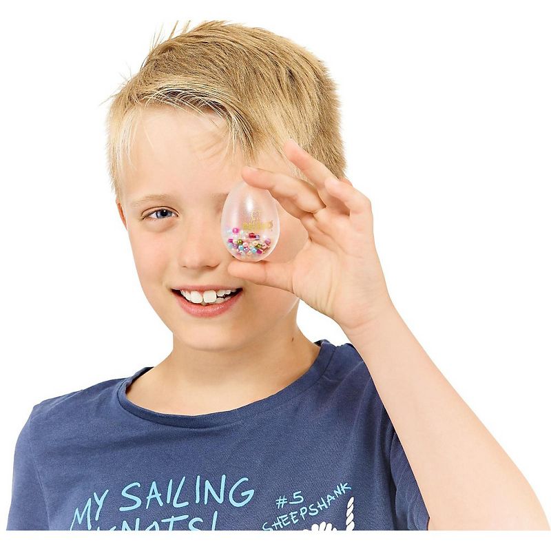 Nino Transparent Plastic Egg Shaker Pair with Multi-Colored Filling