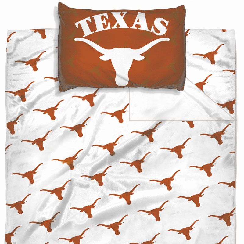 NCAA Sheet Set Logo Sheets Twin Bed - Texas Longhorns..