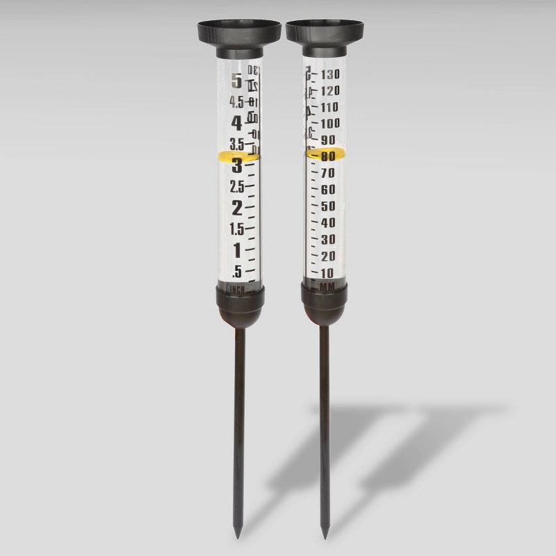 41" Iron Rain Meter Brown - Esschert Design