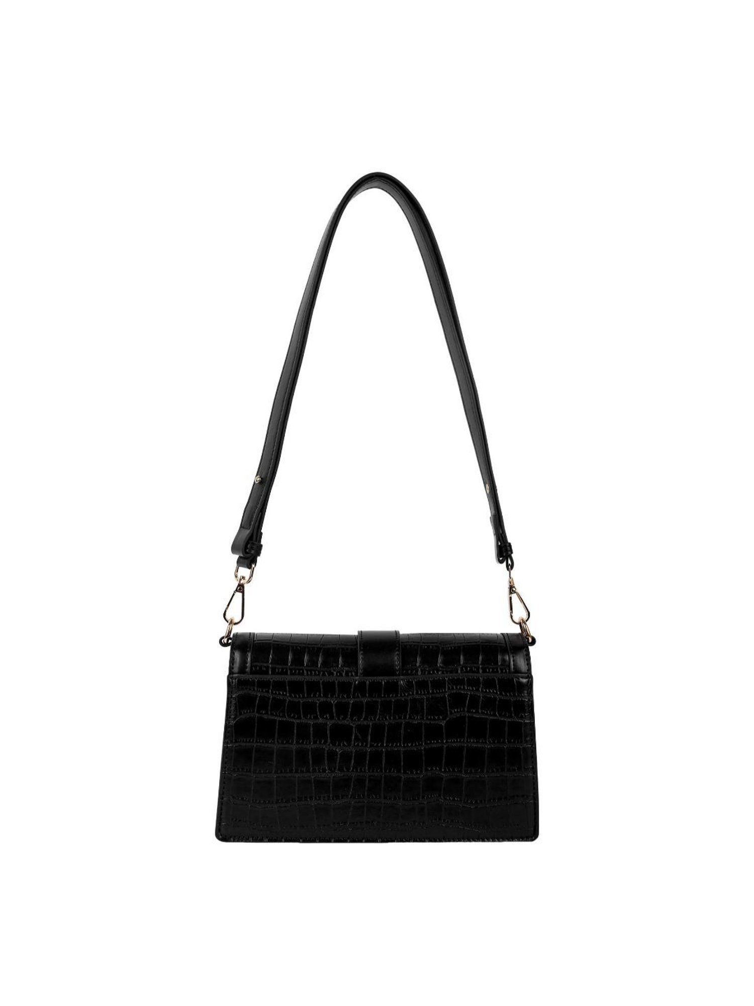Lino Perros Black Textured Medium Shoulder Bag