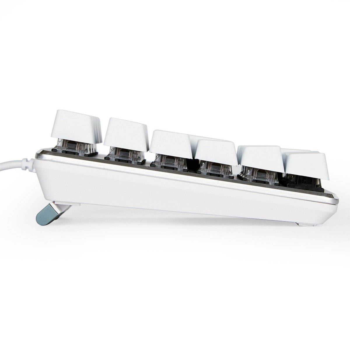 Mechanical Numeric Keypad GATERON Blue Switch Wired Ice Blue Backlit Gaming Keypad 21 keys Mini Numpad Portable Keypad Extended layout White Magicforce by Qisan