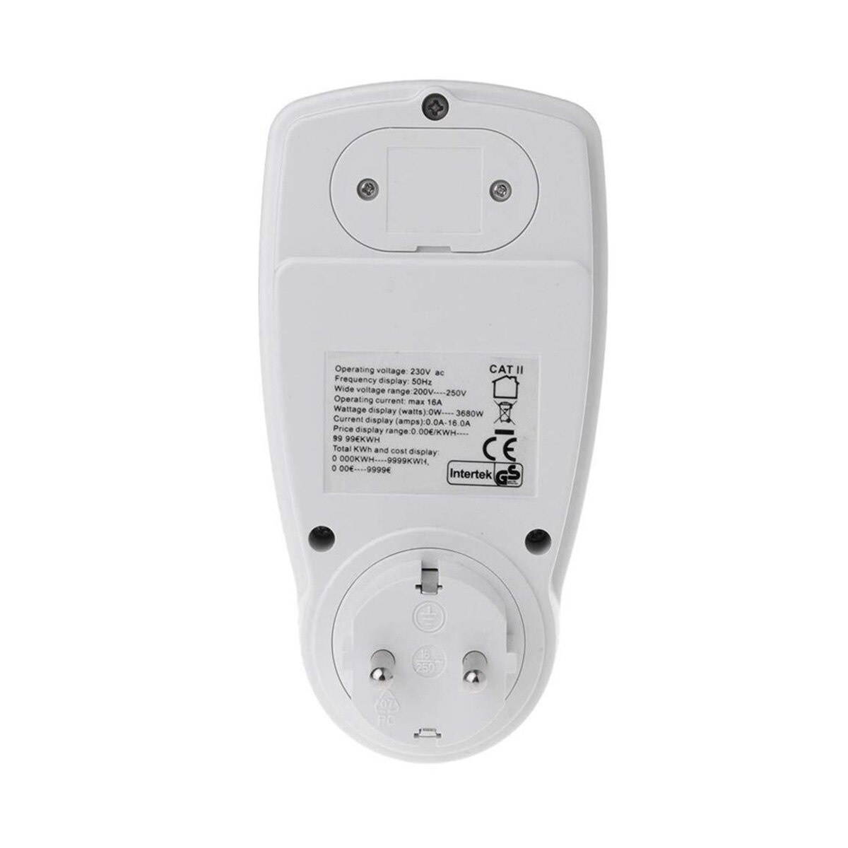 EU Plug Plug-in Digital  Energy Monitor Power Meter Electricity Electric Usage Monitoring Socket