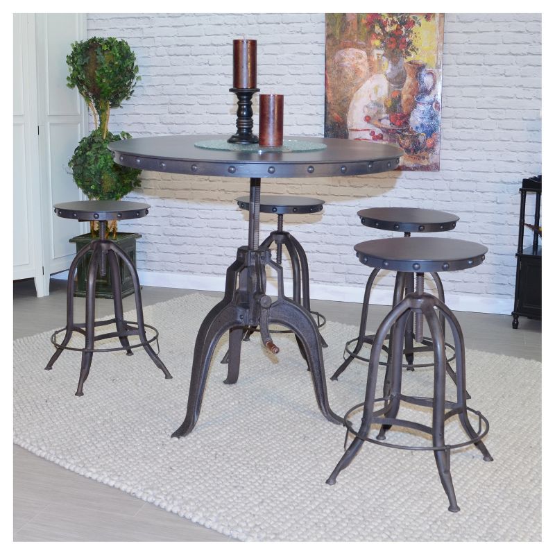 Mundra Adjustable Crank Dining Table - Carolina Cottage