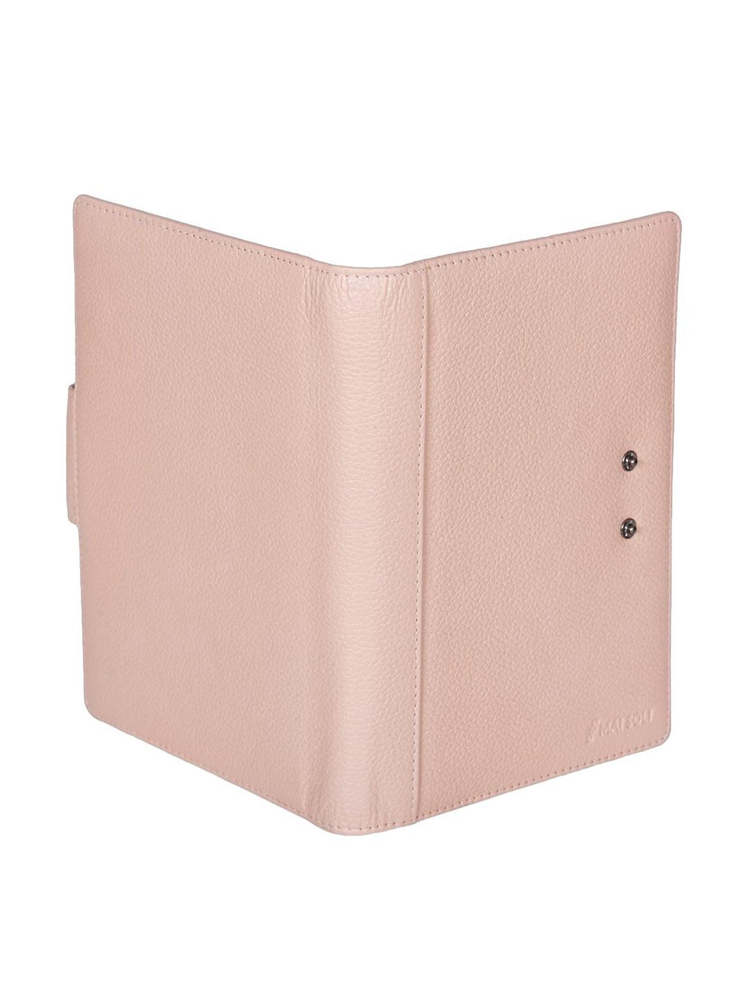 Mai Soli Safari Nude Pink Formal Leather Passport Wallet for Unisex