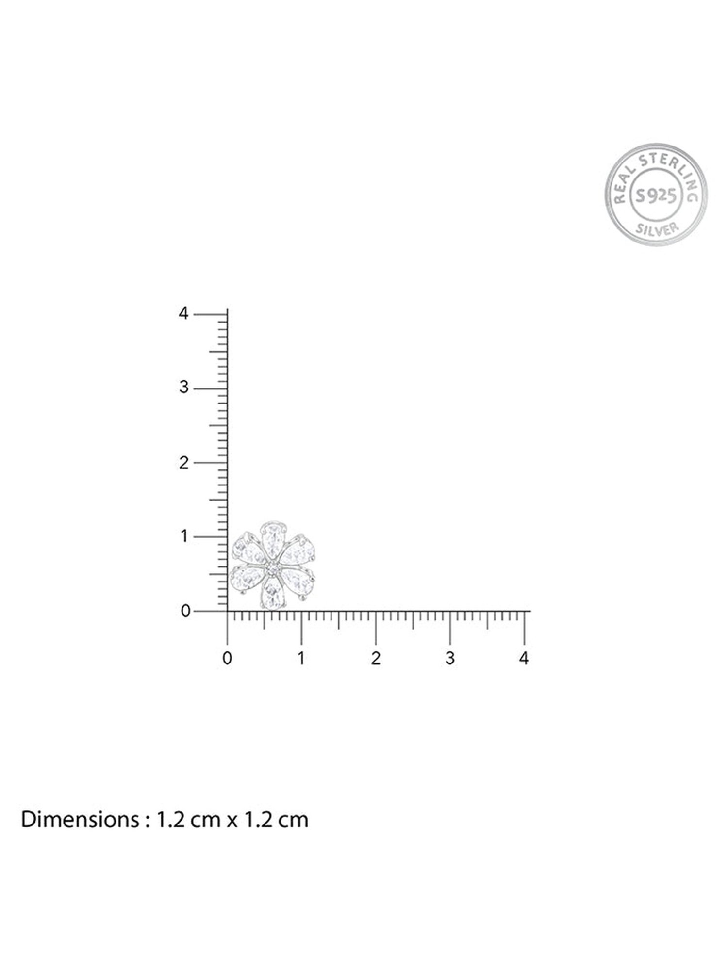 GIVA 92.5 Sterling Silver Virtuous Flora Stud Earrings