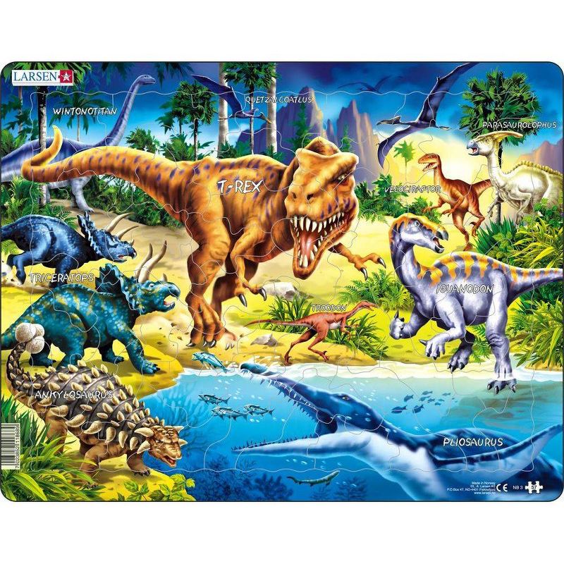 Larsen Puzzles Dinosaurs Puzzle Set - 2pk