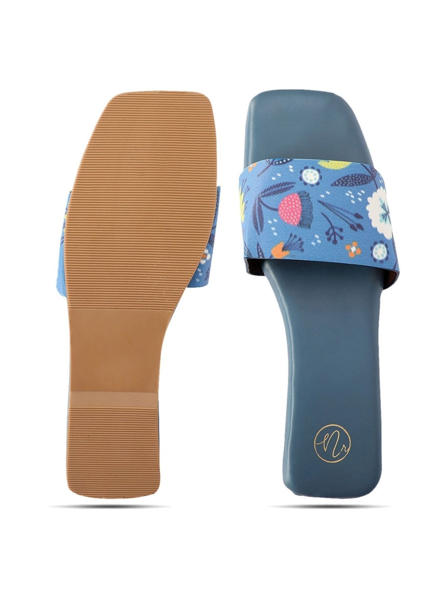 NR by Nidhi Rathi Women's Blue Casual Sandals