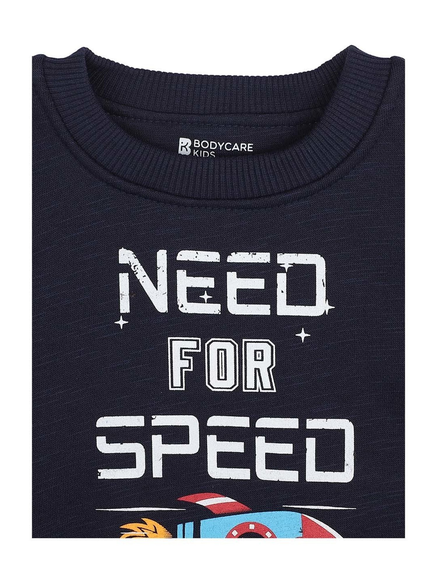 Bodycare Kids Navy Printed Full Sleeves Sweatshirt